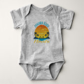 Pompano Beach Florida Sunset Retro Vacation Romper (Voorkant)