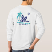 Pompano Beach Florida Surfen T-shirt (Achterkant)