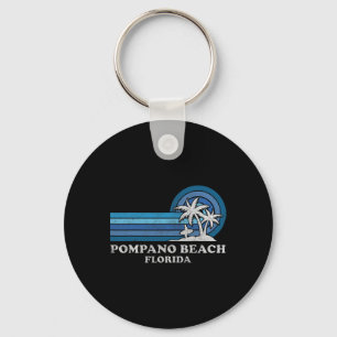 Pompano Beach Florida Vintage Familie Zomer Vacati Sleutelhanger