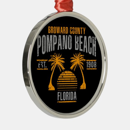 Pompano Beach Metalen Ornament (Rechts)