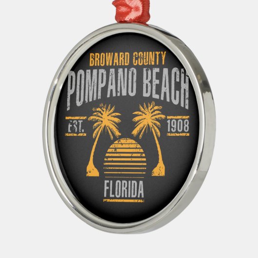 Pompano Beach Metalen Ornament (Links)
