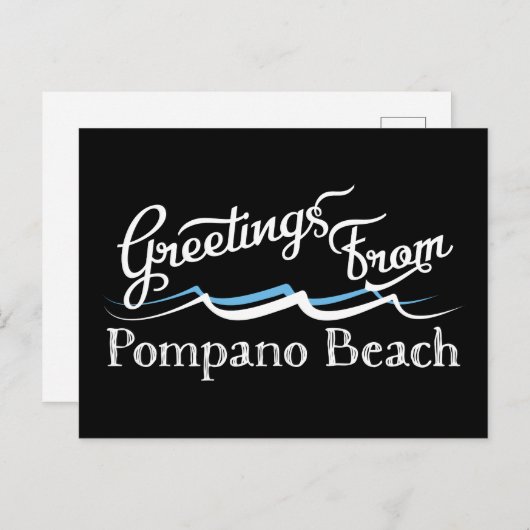 Pompano Beach Water Waves Briefkaart (Voorkant / Achterkant)