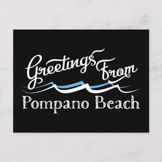 Pompano Beach Water Waves Briefkaart (Voorkant)