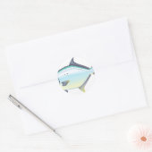 Pompano Florida vis vector illustratie Ronde Sticker (Envelop)
