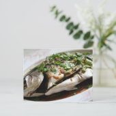 Pompano met Dill Sauce Recipe Briefkaart (Staand voorkant)