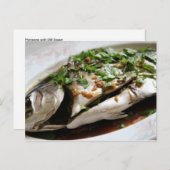 Pompano met Dill Sauce Recipe Briefkaart (Voorkant / Achterkant)