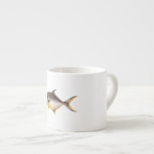  Pompano-vis - Spaarvisserij Sjabloon blanco Espresso Kop (Voorkant rechts)