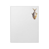 Pompano-vis - Spaarvisserij Sjabloon blanco Notitieblok (Linkerzijde)