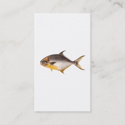 Pompano-vis - Spaarvisserij Sjabloon blanco Visitekaartje (Voorkant)