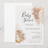 Pompas Grass Arched Lijst Baby shower Kaart (Voorkant / Achterkant)