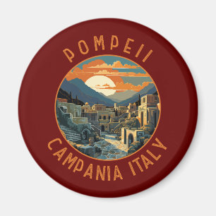 Pompeï Campania Italië Retro noodcirkel Magneet