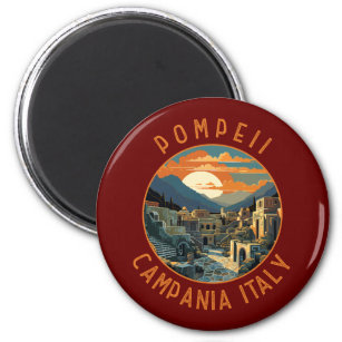 Pompeï Campania Italië Retro noodcirkel Magneet