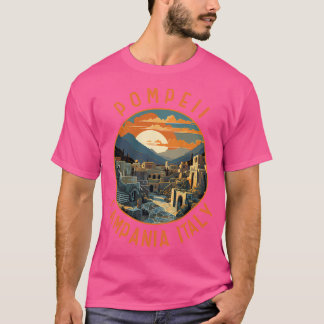 Pompeï Campania Italië Retro noodcirkel T-shirt