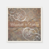 Pompei Damask Elegante Toscaanse Antiek bruiloft Servetten (Voorkant)