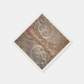 Pompei Damask Elegante Toscaanse Antiek bruiloft Servetten (Hoek)