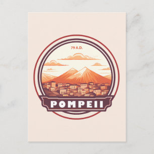Pompeï ruïnes Italië Travel Art Badge Briefkaart