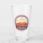 Pompeï ruïnes Italië Travel Art Badge Glas<br><div class="desc">Pompeï vectorillustratie. Ooit een bloeiende en verfijnde Romeinse stad,  werd Pompeii begraven onder meters as en puimsteen na de catastrofale uitbarsting van de Vesuvius in 79 na Christus.</div>