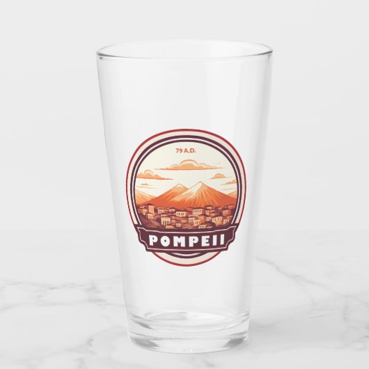 Pompeï ruïnes Italië Travel Art Badge Glas (Voorkant)