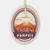 Pompeï ruïnes Italië Travel Art Badge Keramisch Ornament (Rechts)