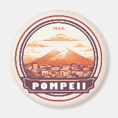 Pompeï ruïnes Italië Travel Art Badge Magneet (Voorkant)