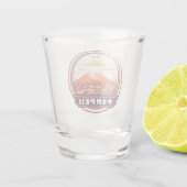Pompeï ruïnes Italië Travel Art Badge Shot Glas (Achterkant)