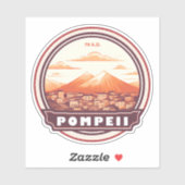 Pompeï ruïnes Italië Travel Art Badge Sticker (Vel)