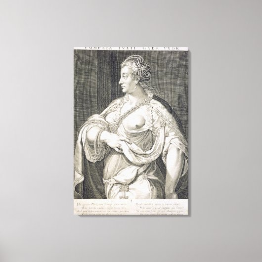 Pompeia (d. AD 122) echtgenote van Julius Caesar ( Canvas Afdruk (Voorkant)