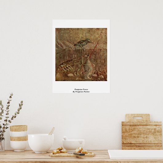 Pompeian Fresco van Pompeian Painter Poster (Keuken)