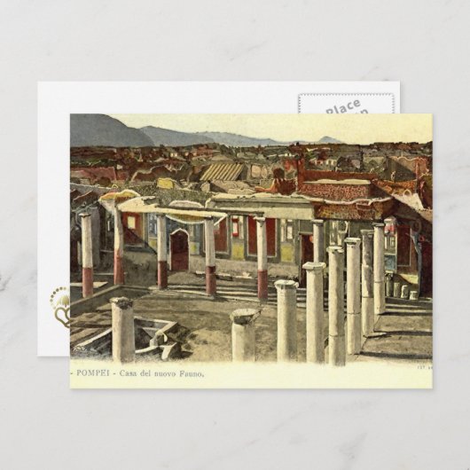 Pompeii, Algemeen uitzicht van de stad Briefkaart (Voorkant / Achterkant)