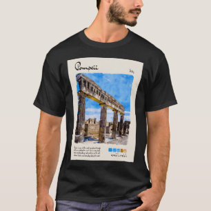 Pompeii  Aquarel Reizen T-shirt