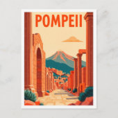Pompeii Art Vintage Illustratie Reizen Briefkaart (Voorkant)