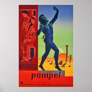 Pompeii Beelden en Kunst, Napels, Italië Poster