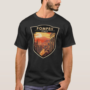 Pompeii Campania Italië Reizen Kunst Vintage T-shirt