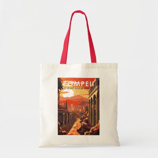 Pompeii Campania Italië Reizen Kunst Vintage Tote Bag (Voorkant)