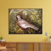 POMPEII-COLLECTIE / DOVE IN DE GARDEN CANVAS AFDRUK (Insitu (Woonkamer))
