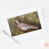 POMPEII-COLLECTIE / DOVE IN DE GARDEN RECHTHOEKIGE STICKER (Envelop)