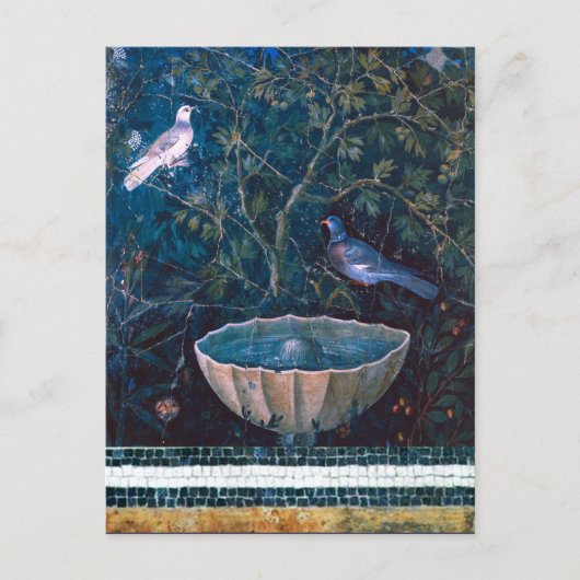 POMPEII-COLLECTIE / DOVES IN DE GARDEN BRIEFKAART (Voorkant)