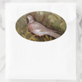 POMPEII COLLECTIE / DUIF IN DE TUIN OVALE STICKER (Tas)