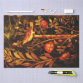 POMPEII COLLECTIE NIGHTINGALE MET ROZEN, rood Tissuepapier (Craft)