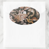 POMPEII-COLLECTIE / OCEAN - LIFE-SCENE VOOR ZEEEN OVALE STICKER (Tas)