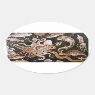 POMPEII-COLLECTIE / OCEAN - LIFE-SCENE VOOR ZEEEN OVALE STICKER