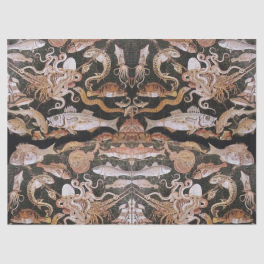 POMPEII-COLLECTIE / OCEAN - LIFE-SCENE VOOR ZEEEN TISSUEPAPIER (Voorkant)