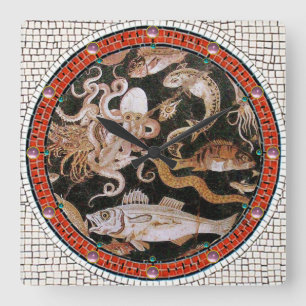 POMPEII-COLLECTIE / OCEAN - LIFE-SCENE VOOR ZEEEN VIERKANTE KLOK