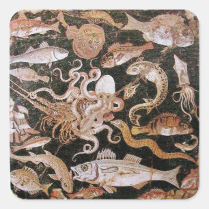 POMPEII-COLLECTIE / OCEAN - LIFE-SCENE VOOR ZEEEN VIERKANTE STICKER