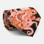 POMPEII-COLLECTIE / OCEAN - ZEE LIFE-SCENE Red Stropdas (Opgerold)