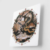 POMPEII-COLLECTIE / OCEAN - ZEE LIFE-SCENE, wit Vierkante Klok (Hoek)