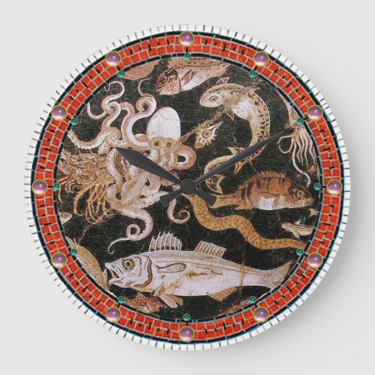 POMPEII COLLECTION / OCEAN - SEA LIFE SCENE GROTE KLOK (Voorkant)