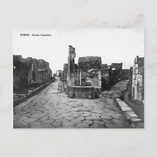 Pompeii, Crossroad in de stad Briefkaart (Voorkant)
