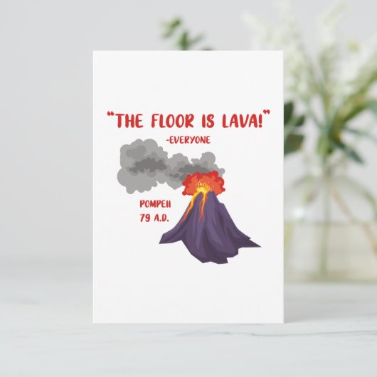 Pompeii de vloer is Lava Bedankkaart (Staand voorkant)