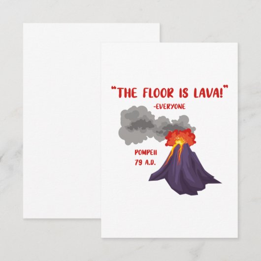 Pompeii de vloer is Lava Bedankkaart (Voorkant / Achterkant)